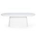 White Concrete Oval Dining Table Indoor Outdoor