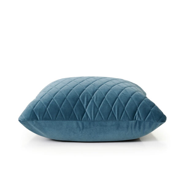 Steel Blue Velvet Cushion