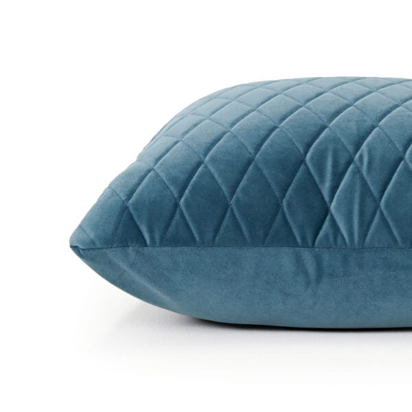 Steel Blue Velvet Cushion