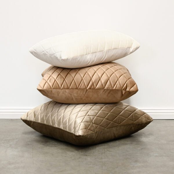 Tan Beige Velvet Cushion