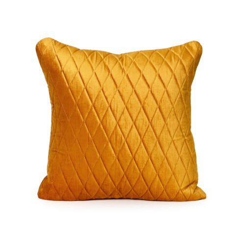Vintage Marigold Yellow Velvet Cushion