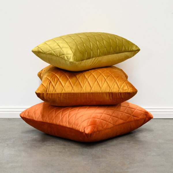 Vintage Marigold Yellow Velvet Cushion