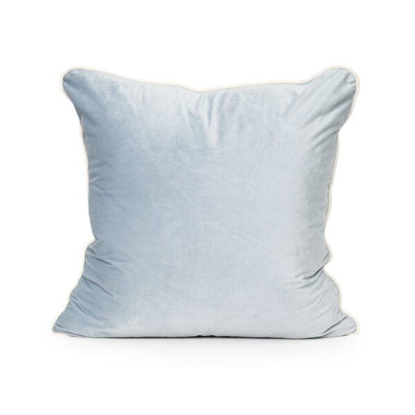 Blue Grey Velvet Cushion