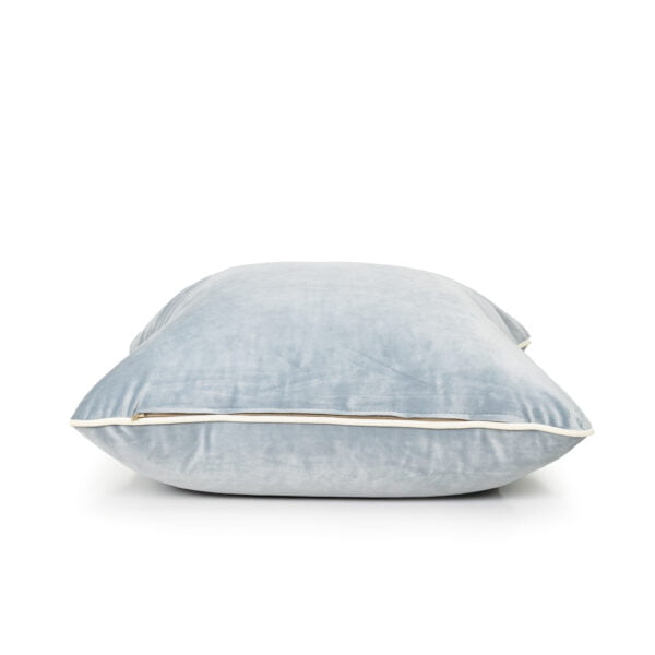 Blue Grey Velvet Cushion