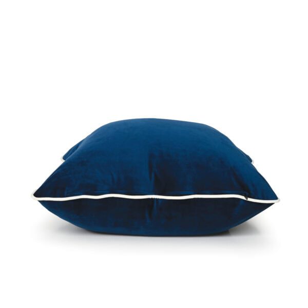 French Navy Blue Velvet Cushion