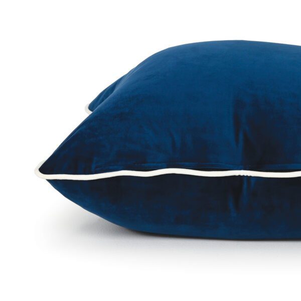 French Navy Blue Velvet Cushion