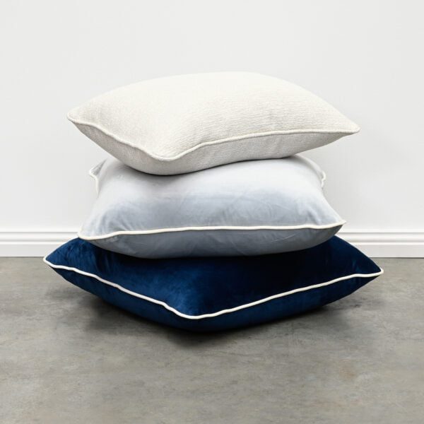 French Navy Blue Velvet Cushion