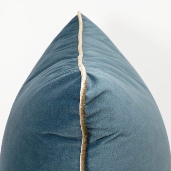 Steel Blue Velvet Cushion