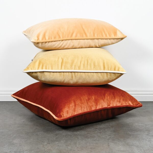 Burnt Orange Velvet Cushion