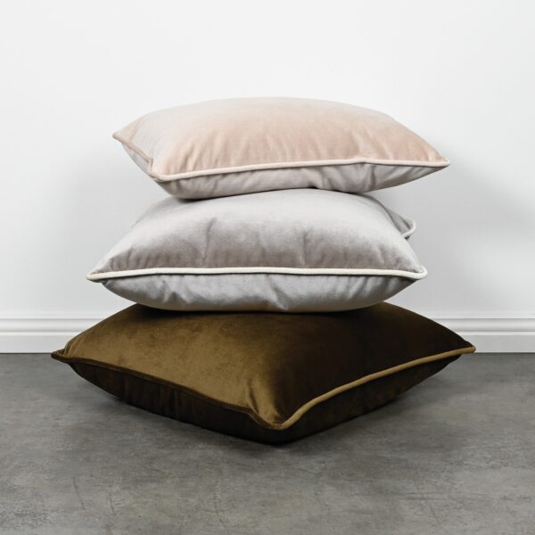 Champagne Beige Velvet Cushion