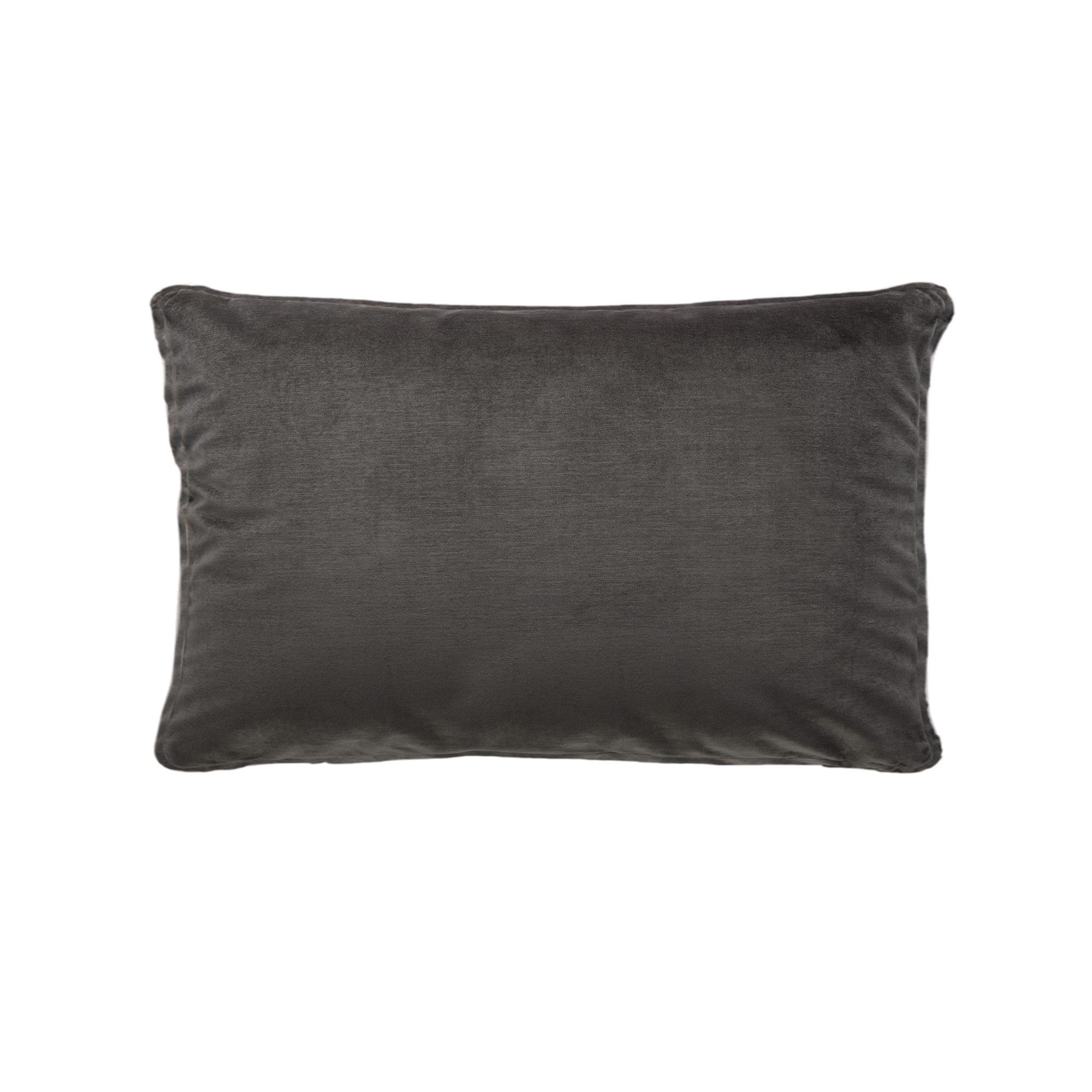 charcoal grey lumbar pillow