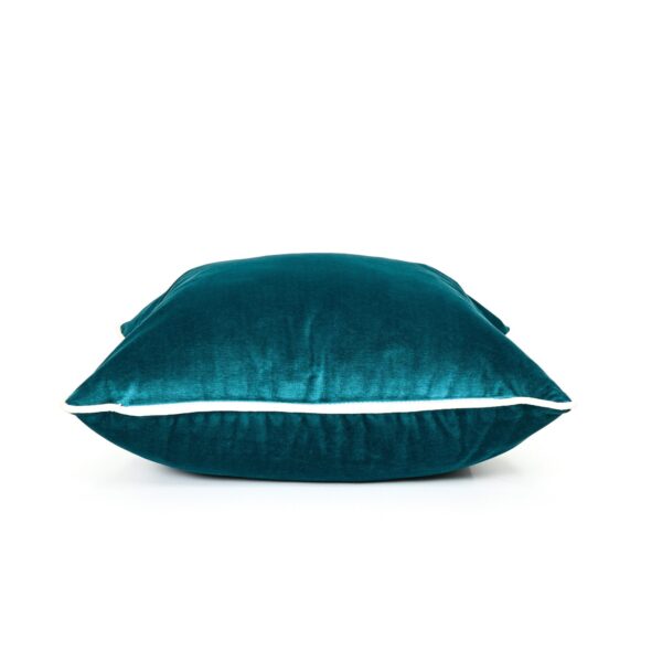 Peacock Green Velvet Cushion