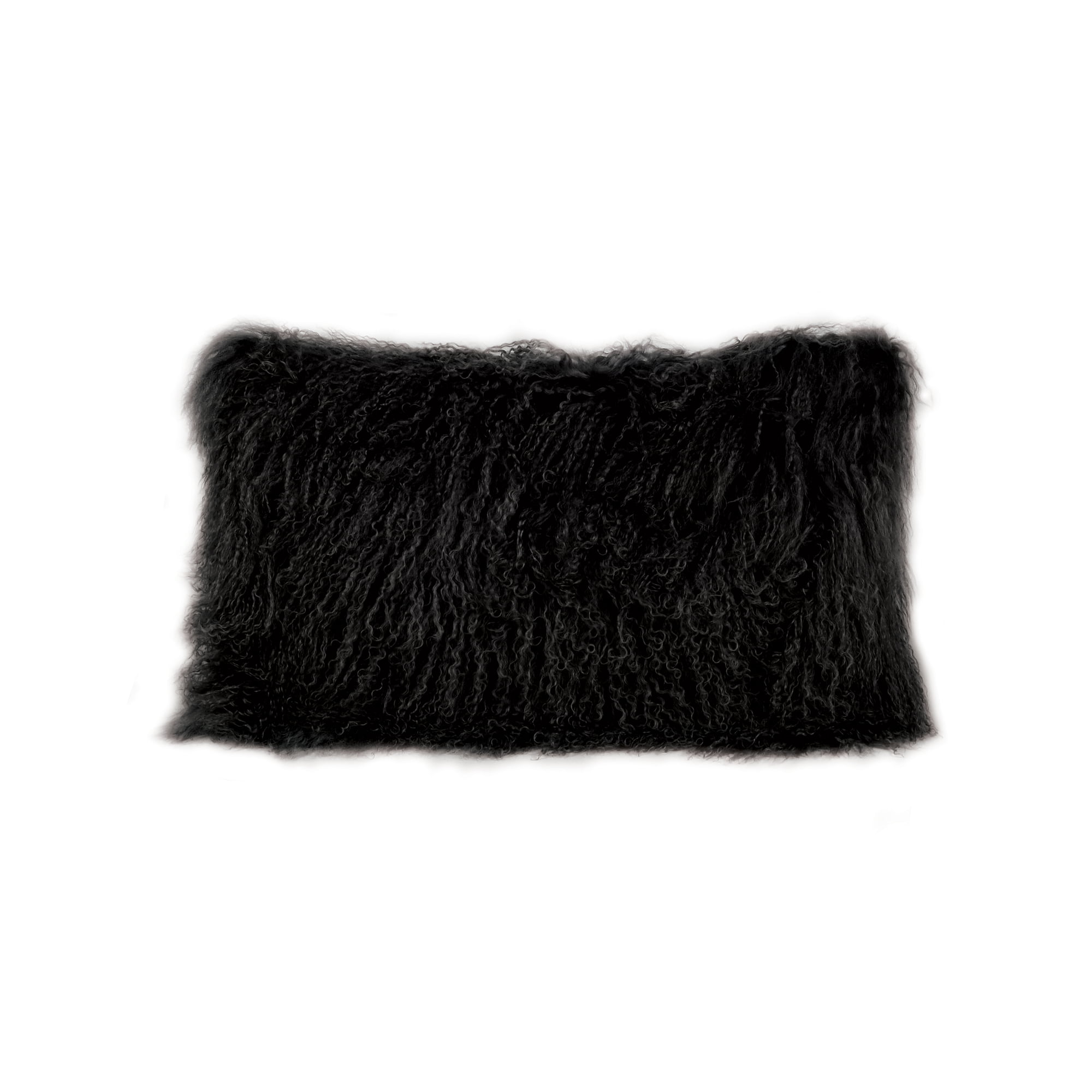 Black fur outlet cushion