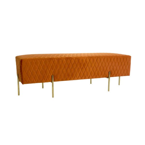 Orange Bench Ottoman