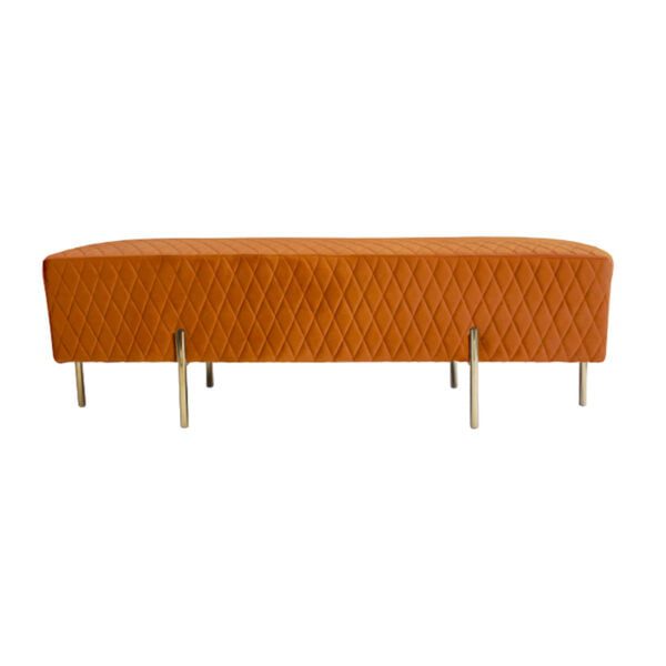 Orange Bench Ottoman