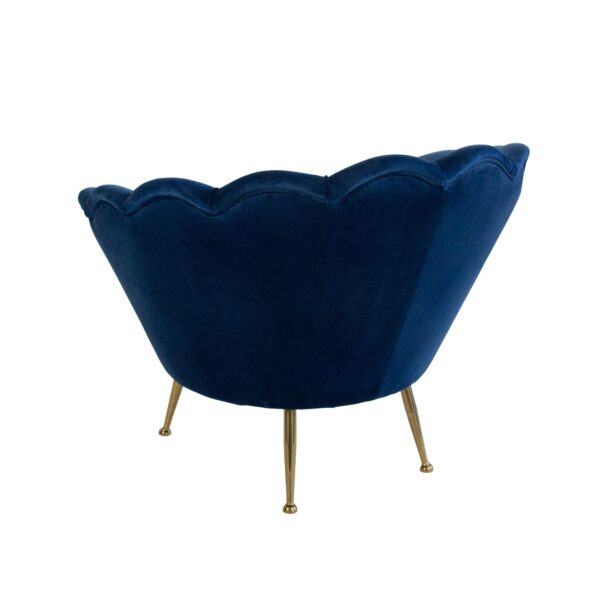 Navy Blue Shell Armchair