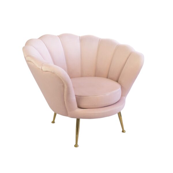 Rose Water Pink Shell Armchair