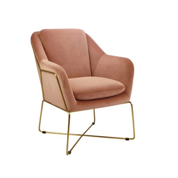 Pink Velvet Armchair