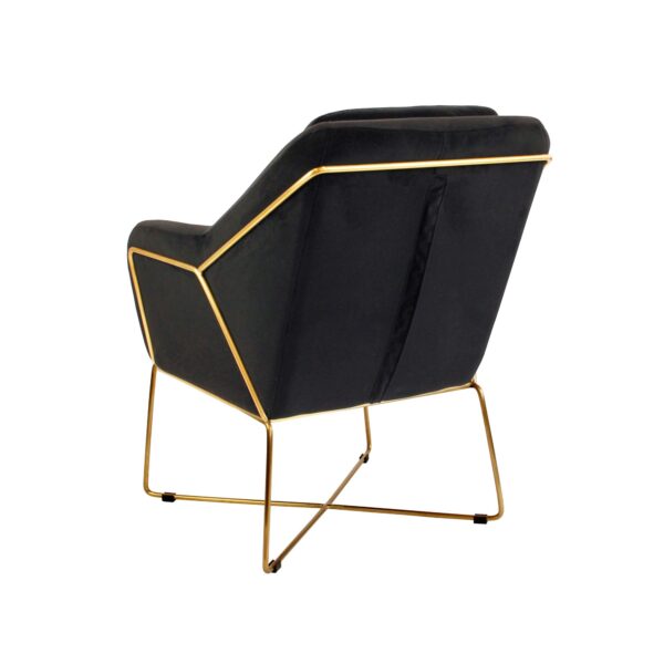 Black Velvet Armchair