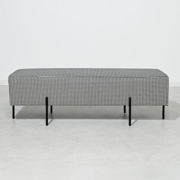 Coco Quilted Ottoman - Houndstooth - Image 3