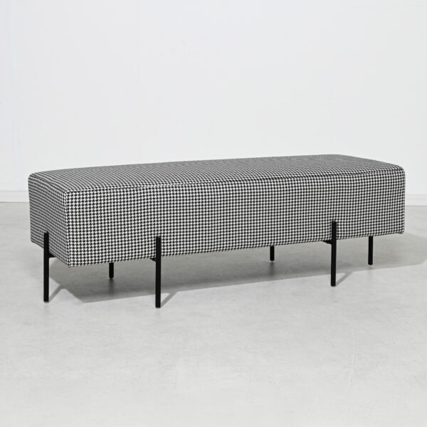 Coco Quilted Ottoman - Houndstooth - Image 2