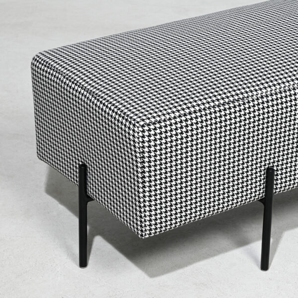 Coco Quilted Ottoman - Houndstooth - Image 4