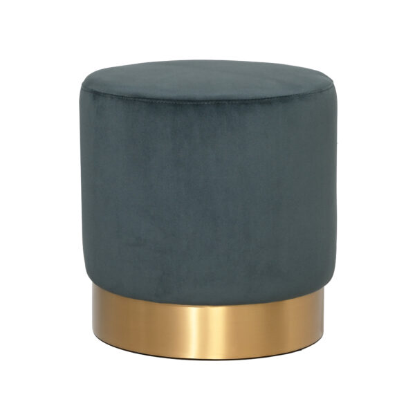 Milan Velvet Ottoman Small - Turtle Grey