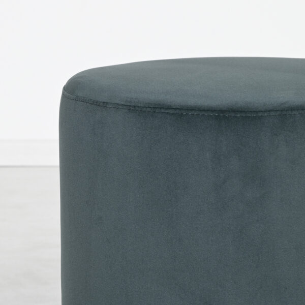 Milan Velvet Ottoman Small - Turtle Grey - Image 4