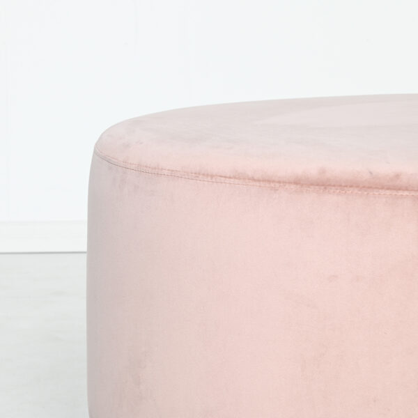 Milan Velvet Ottoman Large - Blush - Image 4