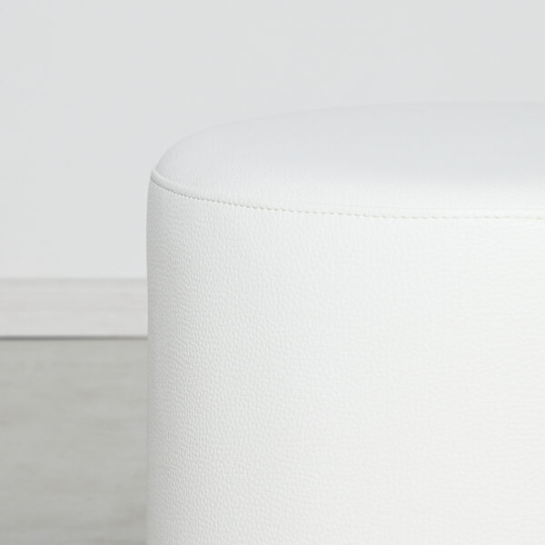 Milan Recycled Leather Ottoman Small - Fox White - Image 4