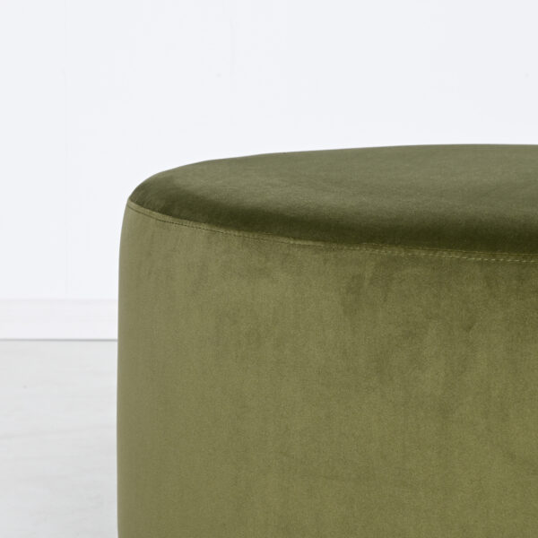 Milan Velvet Ottoman Large - Olive - Image 4