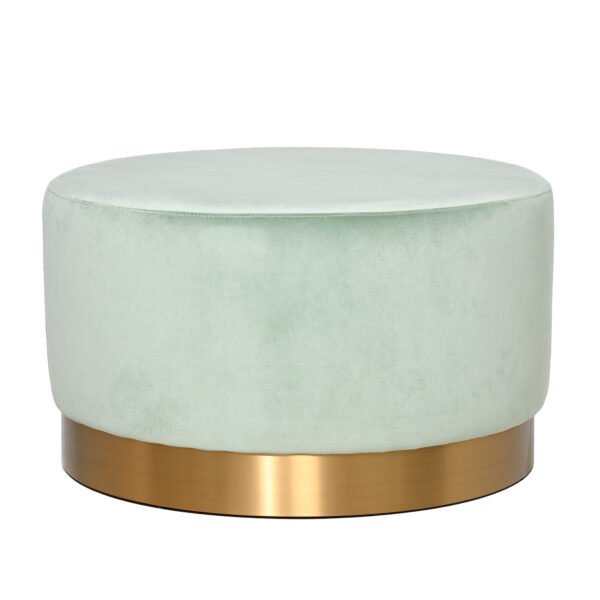 Milan Velvet Ottoman Large - Sage