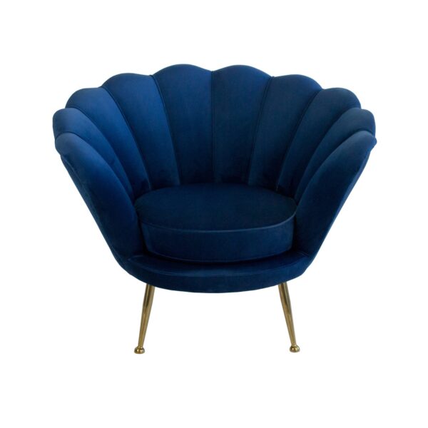 Navy Blue Shell Armchair