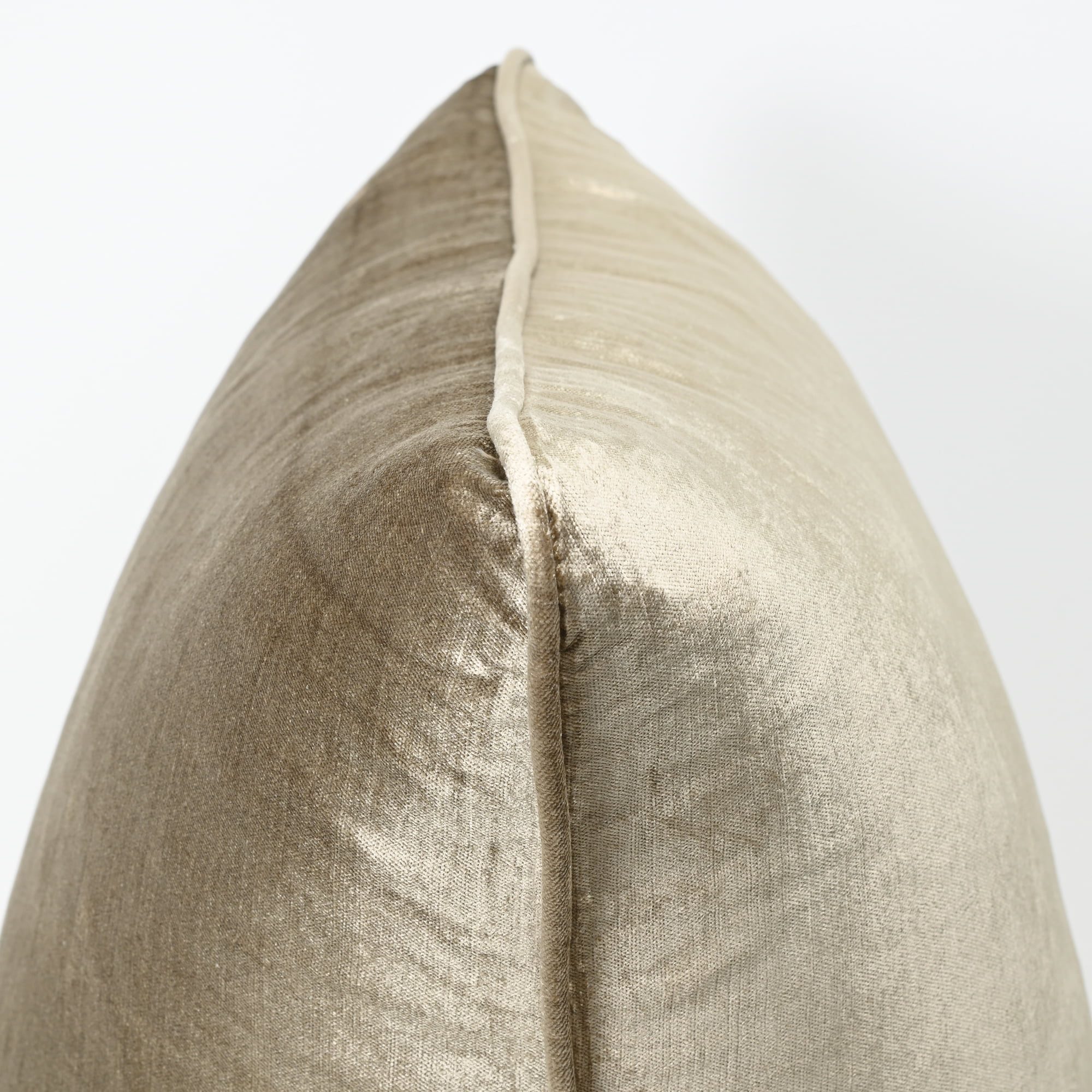 Coco Piped Velvet Cushion - Vintage Gold - Image 3