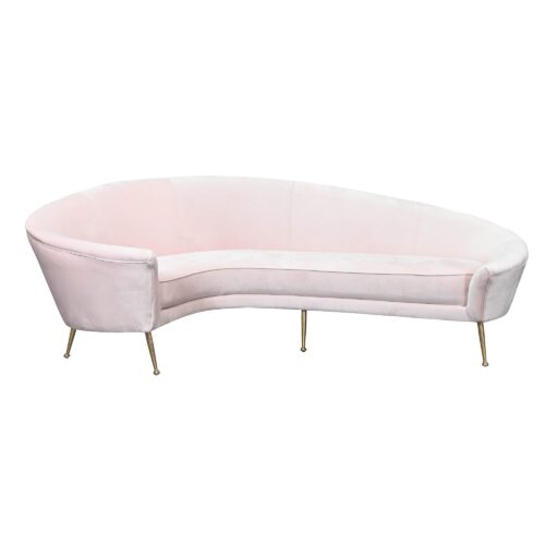 Pink Curved Sofa