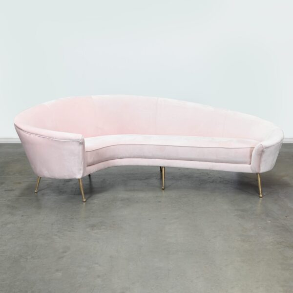 Pink Curved Sofa