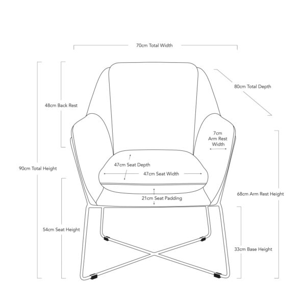 White Fabric Armchair