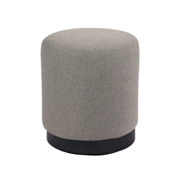 Round Grey Ottoman