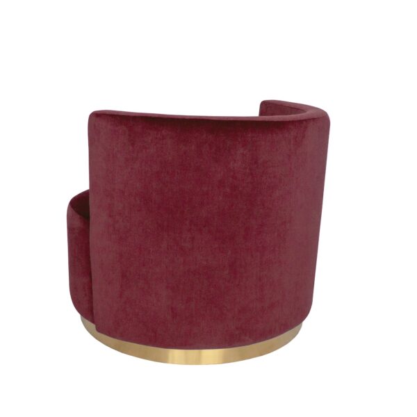 Marsala Red Velvet Armchair