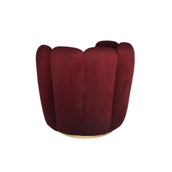 Burgundy Red Swivel Armchair