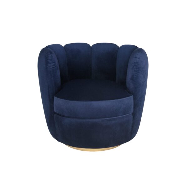 Navy Blue Swivel Armchair