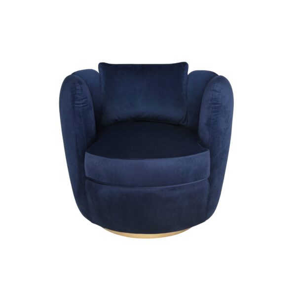 Navy Blue Swivel Armchair