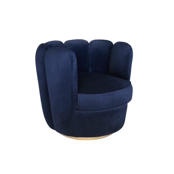 Navy Blue Swivel Armchair