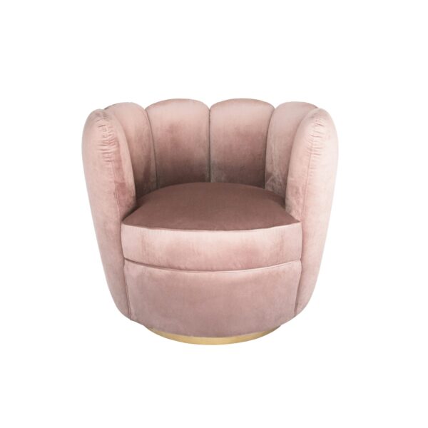 Rose Water Pink Swivel Armchair