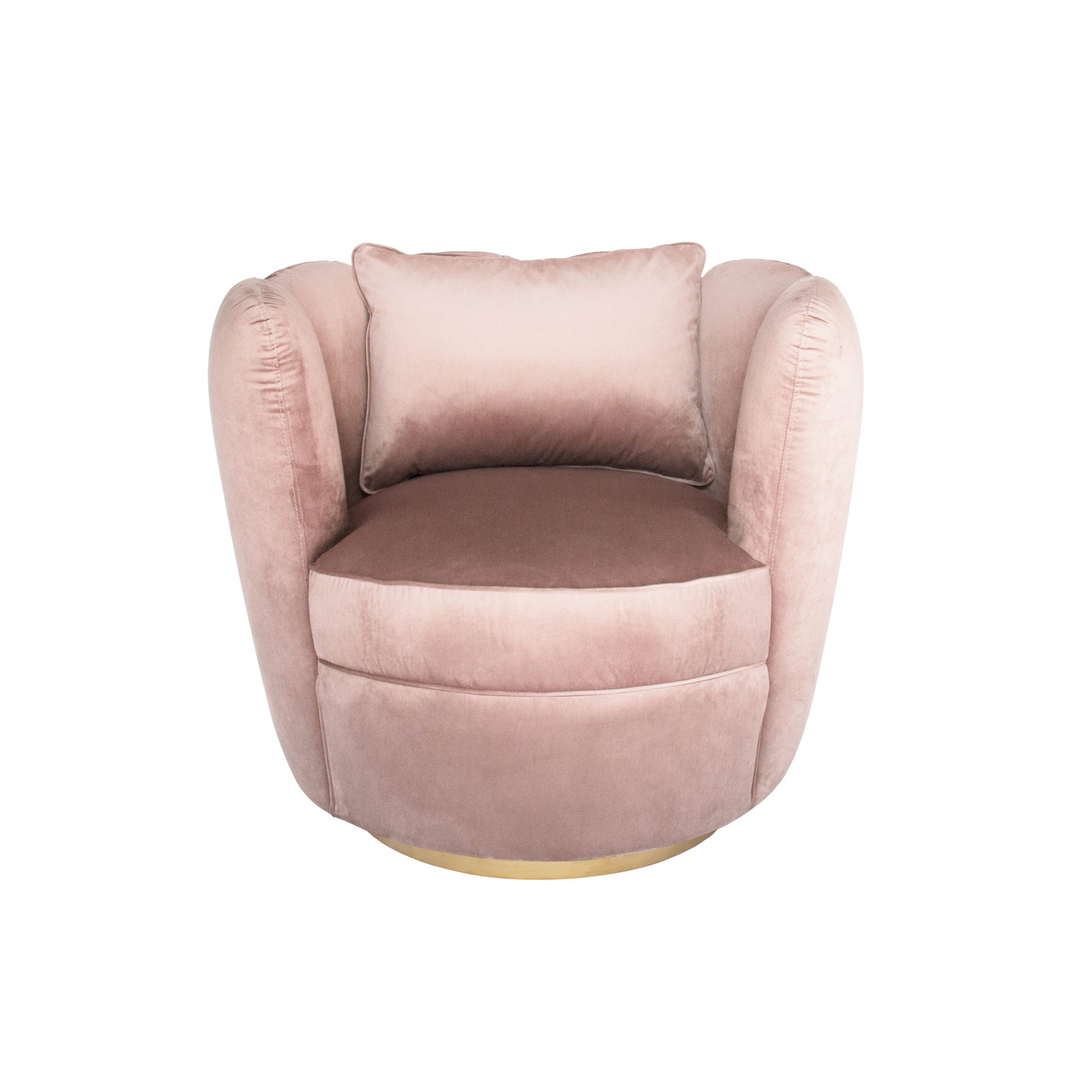 Rose Water Pink Swivel Armchair