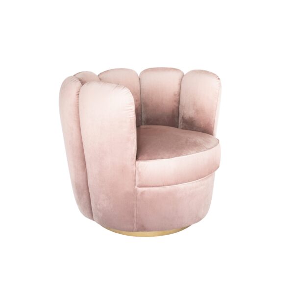 Rose Water Pink Swivel Armchair