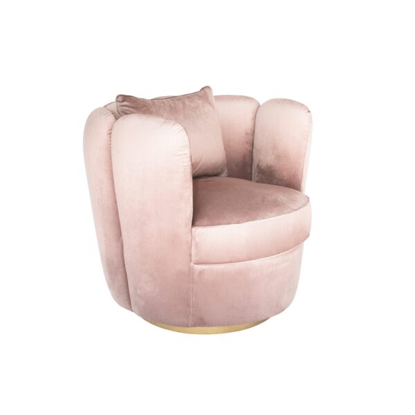 Rose Water Pink Swivel Armchair