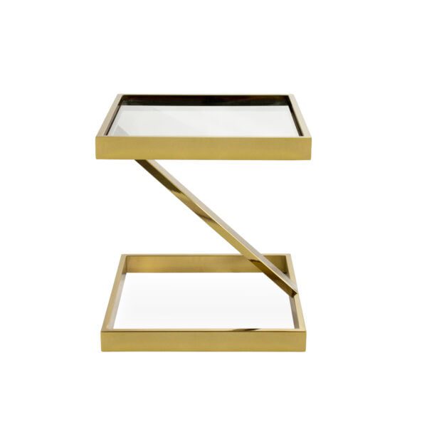 Gold Side Table With Glass Top