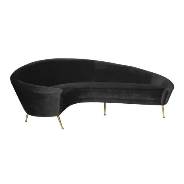 Black Curved Sofa