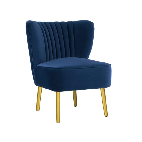 French Navy Blue Slipper Chair